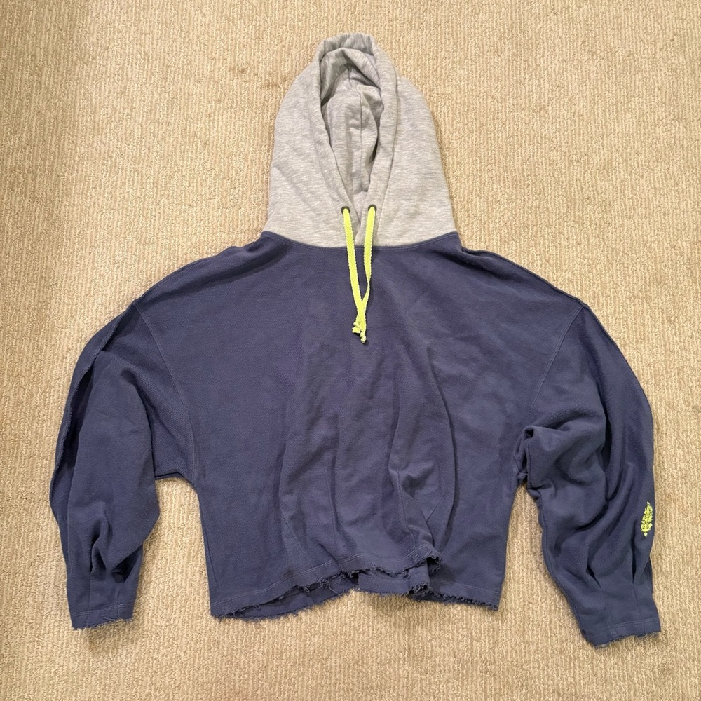 NWT Free People x FP Movement End Game Hoodie in Blue Combo - Picture 9 of 13